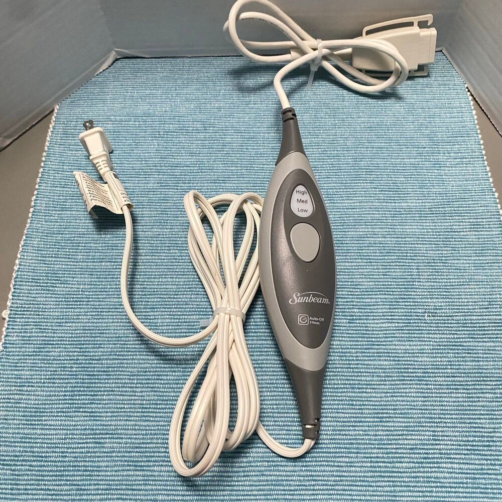 Sunbeam N85AP E23623SP Electric Heated Blanket Pad Power Cord Controller 3 Prong